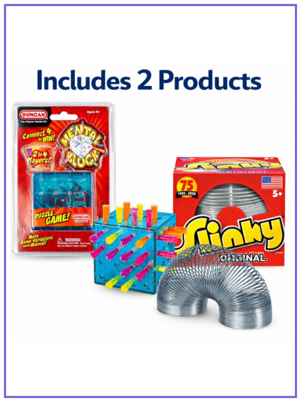 Duncan Mental Block 3D Puzzle Game and Metal Slinky New Sealed